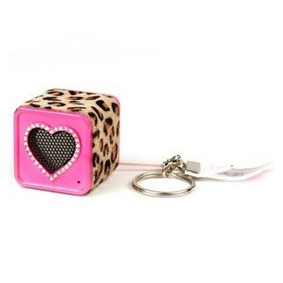 Chic Buds Leopard Speaker Keychain Pink   Players & Accessories