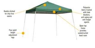ShelterLogic Pop-Up Canopy — 12ft. x 12ft., Open Top, Slant Leg, Desert Bronze, Model# 22547  Pop Up Canopies