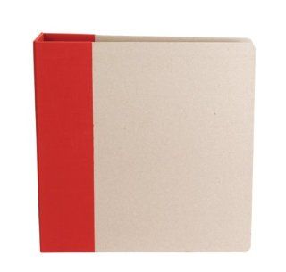 American Crafts 8 1/2 Inch by 11 Inch Modern D Ring Album, Red