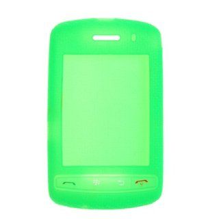 Green Silicone Case Nonslip Protective Skin for Blackberry 9500 9530 Cell Phones & Accessories