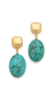 Kenneth Jay Lane Turquoise Bead Drop Earrings