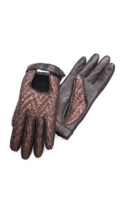 Rag & Bone Chevron Quilted Driving Gloves