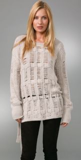 BCBGMAXAZRIA Oversized Crochet Sweater