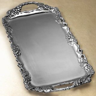 Arthur Court Grape 21 Inch Oblong Serving Tray with Handles Kitchen & Dining