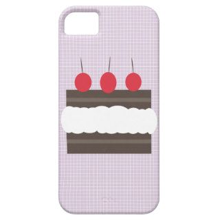 Chocolate Cake on Purple and White Background iPhone 5/5S Cover