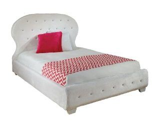 Standard Furniture Marilyn Upholstered Platform Bed W/ Pillows In White Home & Kitchen