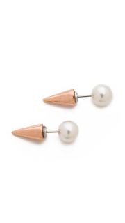 Fallon Jewelry Swarovski Pearl Microspike Earrings