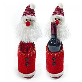 big decs father christmas bottle holder by coast and country interiors