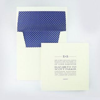 eden thermographed wedding invitation by piccolo