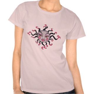 Gothic Black Pink Sun Goddess Tee Shirt