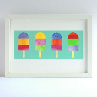childrens room ice lolly print by striped paint design