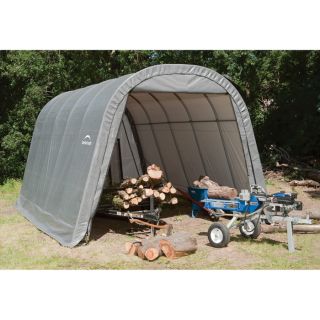 ShelterLogic 12-Ft.W Round-Style Instant Garage — 20ft.L x 13ft.W x 10ft.H, 1 5/8in. Frame, Gray, Model# 73332  Round Style Instant Garages
