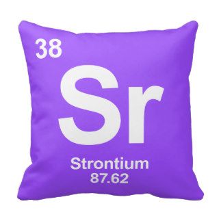 Sr Strontium Periodic Table Element Pillow