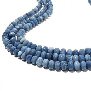 Jay King 3 Row Blue Opal Bead 19" Necklace