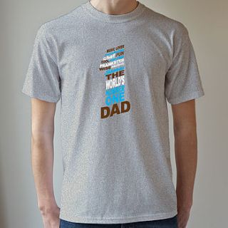 personalised number one dad t shirt by frozen fire