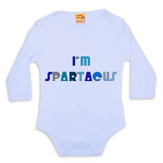 'i'm spartacus' babygrow by twisted twee
