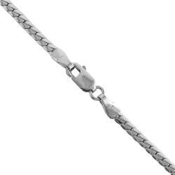 Fremada 10k White Gold 18.25 inch Herringbone Necklace (2.3 mm) Fremada Gold Necklaces