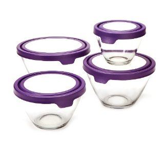 Anchor Hocking 4 Piece Splashproof Mixing Bow Set with TrueSeal Lids Kitchen & Dining