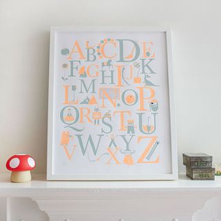 personalised alphabet poster by spann & willis
