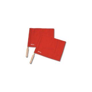 Tandem Sport Red Linesman Solid Flag with Wooden Handle (Set of 2) Sports & Outdoors