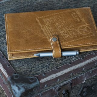 leather travel journal by oh so cherished