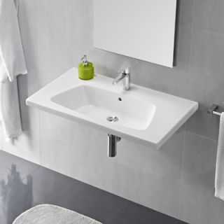 Bissonnet Veo Porcelain Bathroom Sink with Overflow   10050