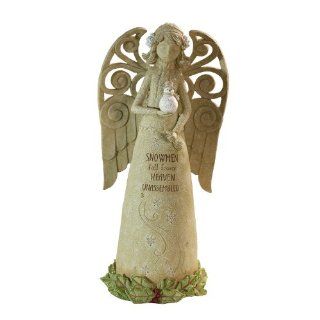 Grasslands Road Vintage Chic Outdoor Angel Holding Snowman "Snowmen Fall From Heaven Unassembled" (Discontinued by Manufacturer)  Outdoor Statues  Patio, Lawn & Garden