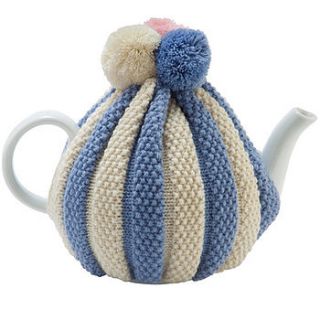 pom pom knitted tea cosy by ulster weavers