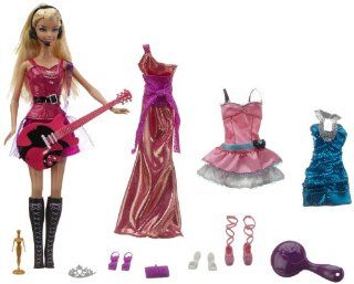 Barbie I Can Be a Rockstar with 4 Outfits, I Can Be a Fashion Model, Ballerina, and Movie Star Clothes Toys & Games