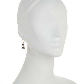 Technibond® Double Round Gemstone Linear Drop Earrings