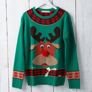 men's colin reindeer christmas jumper by christmas jumper company