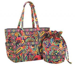 Vera Bradley Signature Print Get Carried Away Tote & Ditty Bag —