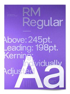 rm regular type specimen poster by mash creative
