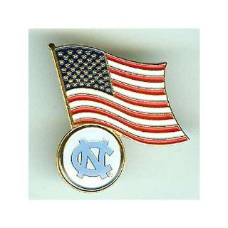 North Carolina Tar Heels (UNC) Flag Pin  Football Apparel  Sports & Outdoors