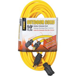 Prime Wire & Cable 125 Volt Outdoor Extension Cord — 50ft., Model# EC500830  Extension Cords