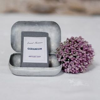 geranium artisan soap by saint maren
