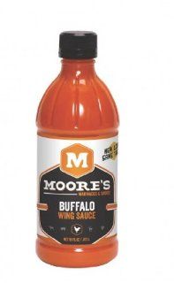 Moore's Buffalo Wing Sauce   Gluten Free Product   Net Wt. 16 FL OZ (.473 L)   Pack of 2 Bottles  Grocery & Gourmet Food