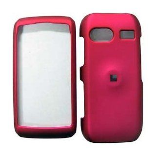 Rubberized Rose Red Hard Protector Case For LG GR700 Cell Phones & Accessories