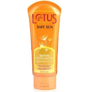Lotus Herbals Safe Sun After Sun Face Pack   Detan 100g  Personal Care Products  Beauty