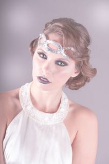 alice sequin and lace headband by britten weddings