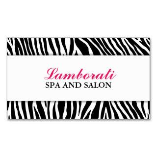 Elegant Zebra Print Fashion Hair Stylist Salon Spa Business Card