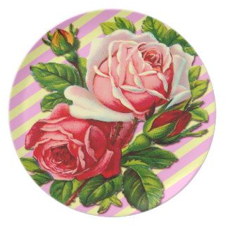 Vintage Roses Party Plates
