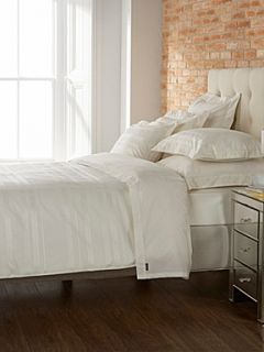 Christy Glimmer stripe bed linen in ivory
