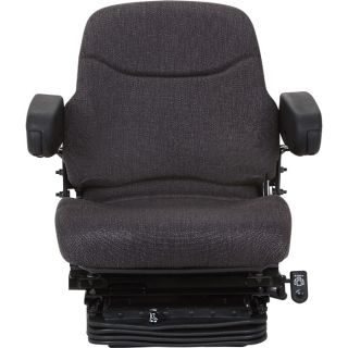 K & M Replacement Air Suspension Seat for Case IH Magnum Tractors — Gray, Model# 6684  Construction   Agriculture Seats