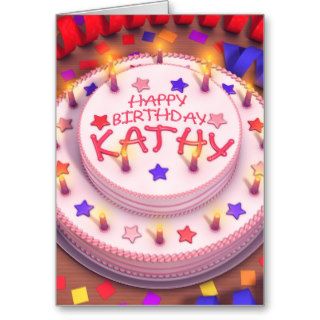 Kathy's Birthday Cake Card