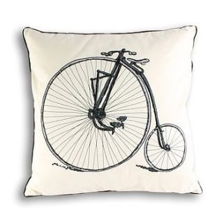 penny farthing cushion by naive