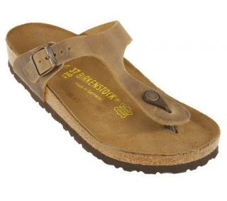 Birkenstock Oiled Leather Thong Sandals —