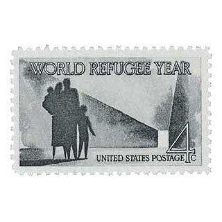 #1149   1960 4c World Refugee Year Postage Stamp Numbered Plate Block (4) 