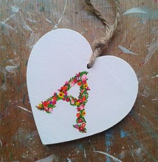 floral initial gift tag decoration by love lucy illustration