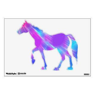 Unfocused Blue Pink and Purple Horse Room Stickers